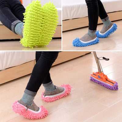 1/2/3/4PC Multifunction Floor Dust Cleaning Slippers